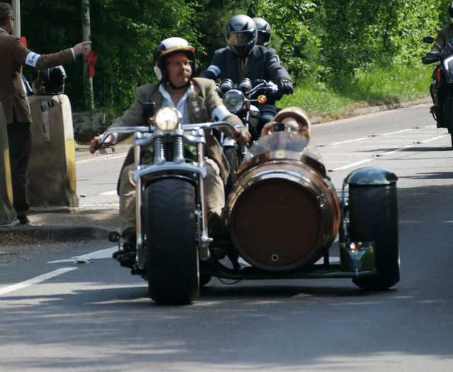 Beers, beards and bikes: Distinguished gentlemen pour into Hogs Back