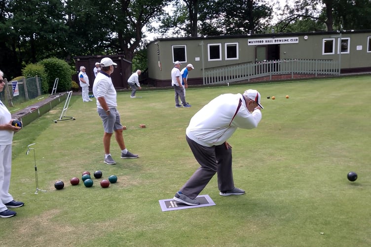 Allan Morris in action against West Byfleet