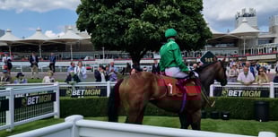 Jockey Colin Keane rides his first winner at Sandown Park