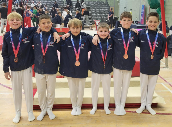 Three Woking gymnasts were part of the South East team who won bronze at the under-12 Regional Teams Competition on June 8th 2025.