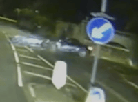 WATCH: Drunk dangerous driver crashes with motorbike