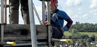 Bishop takes a leap of faith in sky-high fundraiser