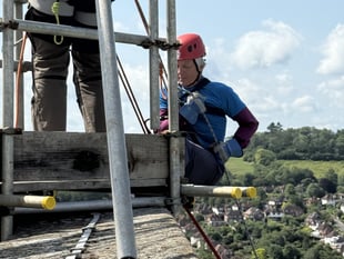 Bishop takes a leap of faith in sky-high fundraiser