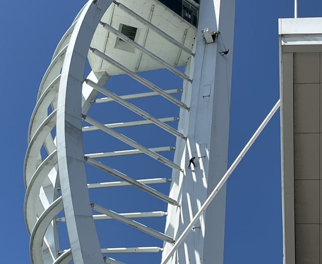 Daredevil Gran with terminal cancer abseils 170 metres for charity