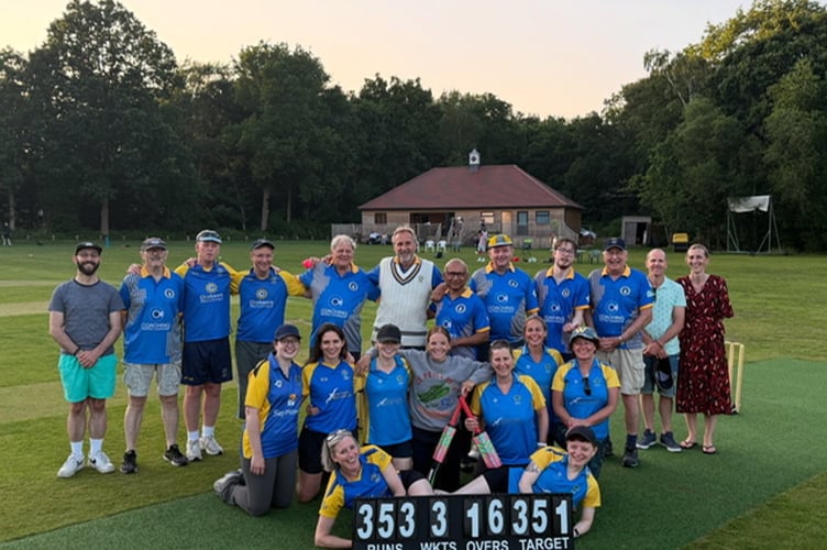 Pirbright Cricket Club walking cricket match, June 17th 2025.