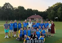 Cricketers remember not to run in fun match at Pirbright