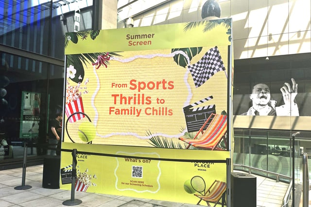 Enjoy summer screen time in Henry Plaza