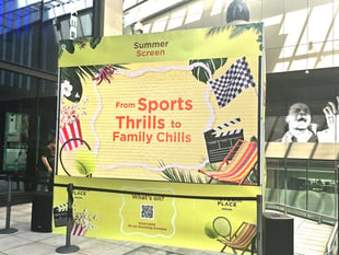Enjoy summer screen time in Henry Plaza