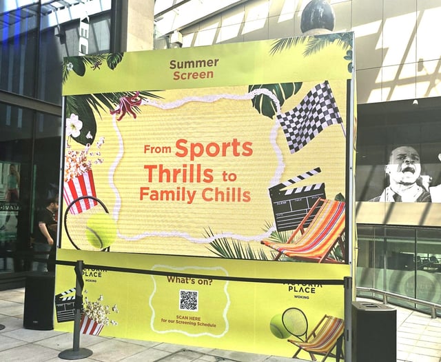 Enjoy summer screen time in Henry Plaza
