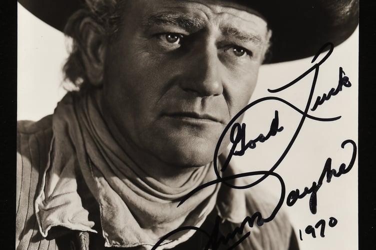 John Wayne's autograph.