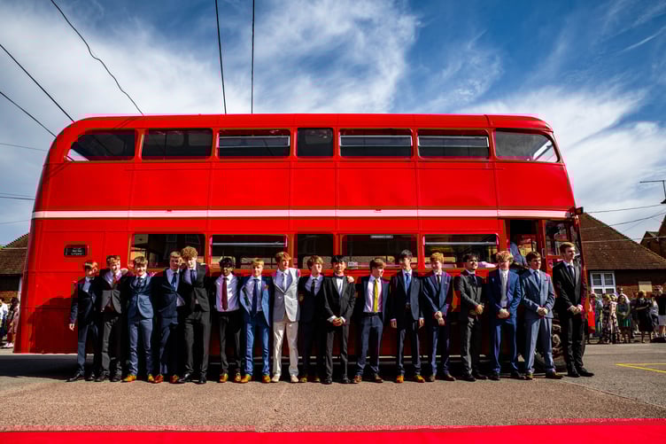 Arriving by public transport, the Class of 2025, in a class of their own!