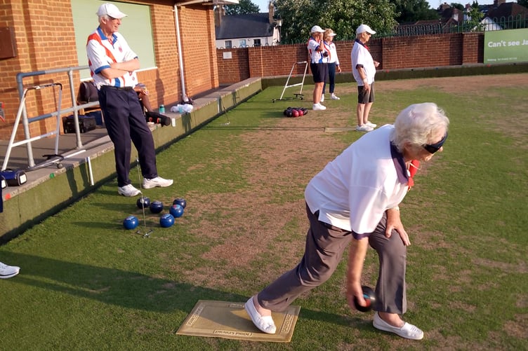 Sheila Challinor playing against Horsell
