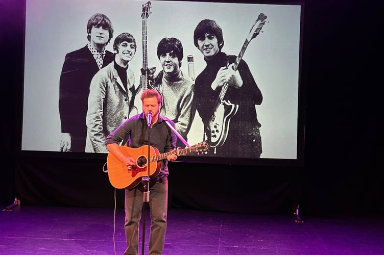 Tom Gortler performs his original song Hey Paul! during the ‘Sing a Song of Surrey’ showcase at the Rhoda McGaw Theatre – part of the first year of the Surrey Musical Theatre Development Programme
