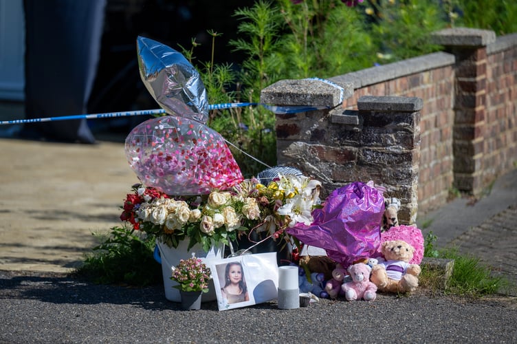 Police outside the home to Sara Sharif where her body was found at home on August 10 after her father fled the UK, Woking, Surrey 4th September 2023