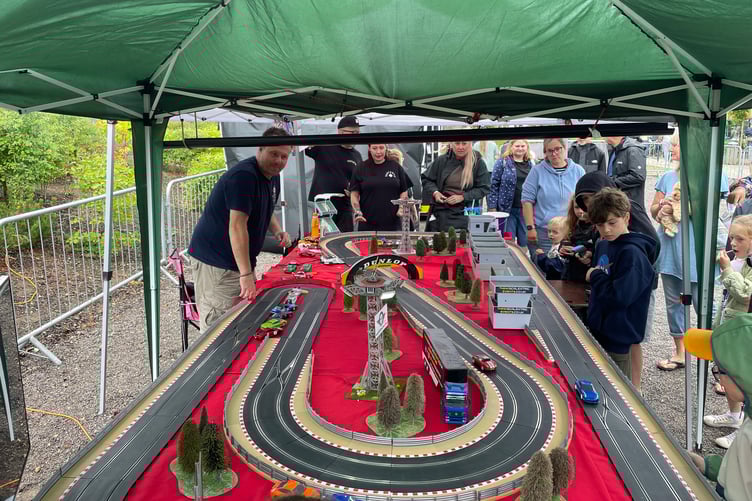 Toy car racing at Bordon Soapbox Race