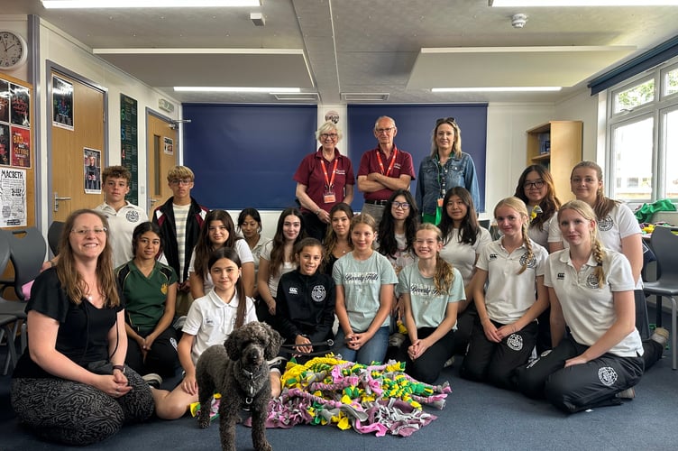 Students created toys for Hearing Dogs for Deaf People, who train assistance dogs to alert deaf individuals to important sounds