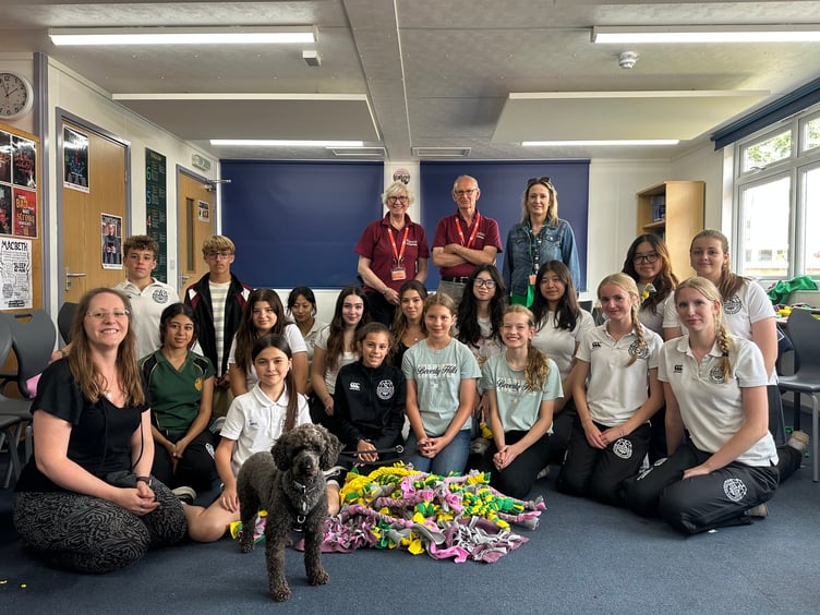 Students created toys for Hearing Dogs for Deaf People, who train assistance dogs to alert deaf individuals to important sounds