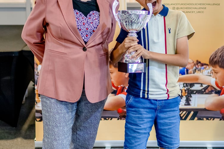 Dildarav Lishoy Gengis Paratazham, of Goldsworth Primary School in Woking, scored a perfect 7/7 to win the Under 10 Open at the Delancey UK Chess Challenge Gigafinals