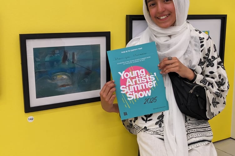 Kingfield Primary School pupil Haniya, whose artwork was selected for the Royal Academy Young Artists’ Summer Show