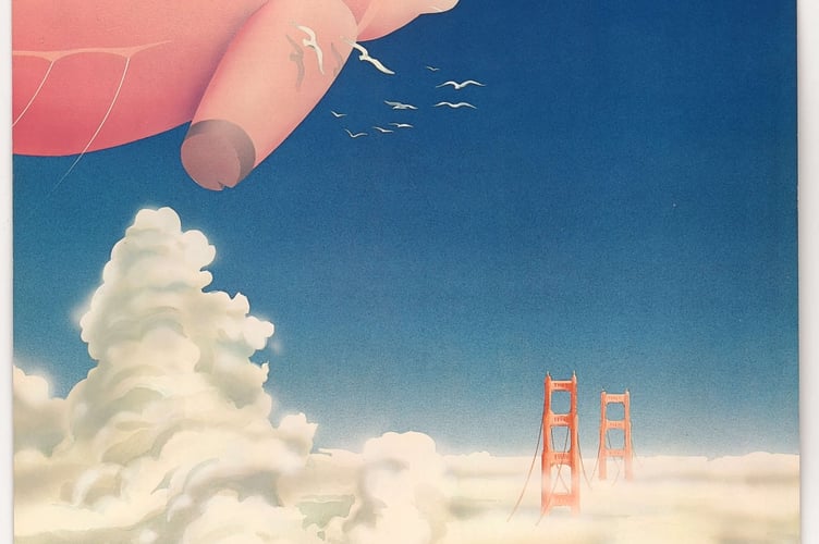 The Pink Floyd poster for a 1977 Oakland Coliseum show.