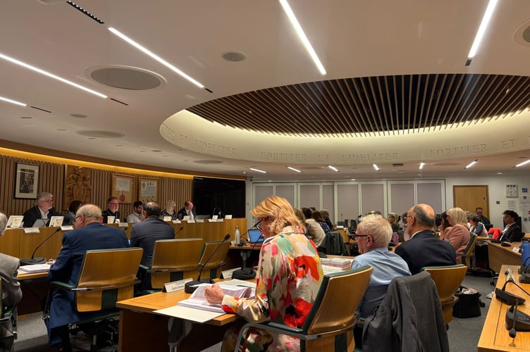 The July full council meeting of Guildford Borough Council.