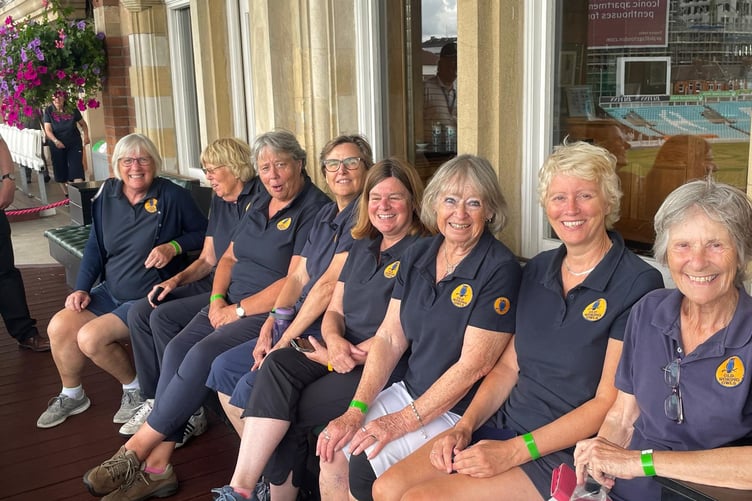The OWLS on the 'by invitation' seats at the Kia Oval