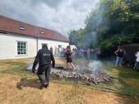 Firewalkers beat heat in charity fundraiser