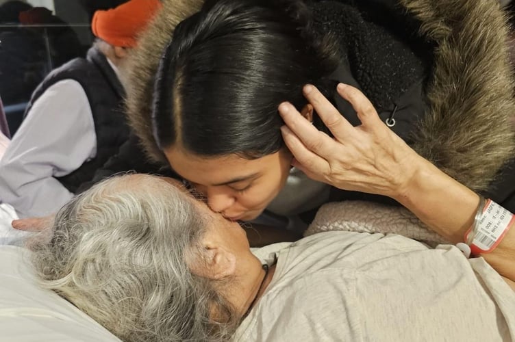 Amreet with her beloved grandma Satwant, whose final days were spent in the care of Woking & Sam Beare Hospice