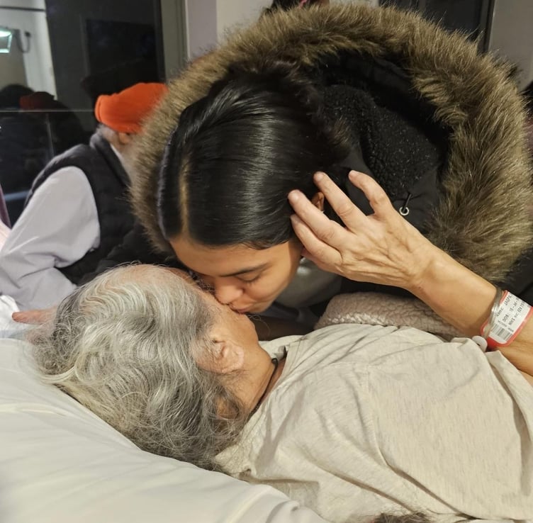 Amreet with her beloved grandma Satwant, whose final days were spent in the care of Woking & Sam Beare Hospice