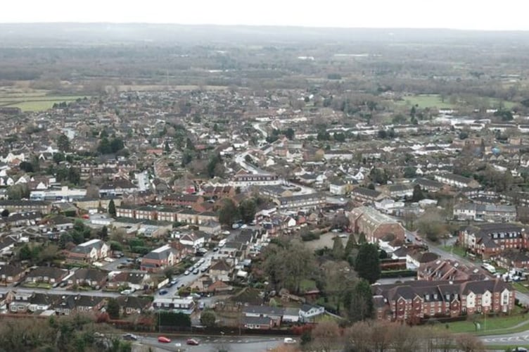 Byfleet aerial view