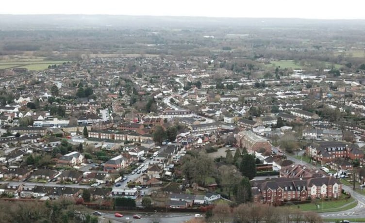 Byfleet aerial view