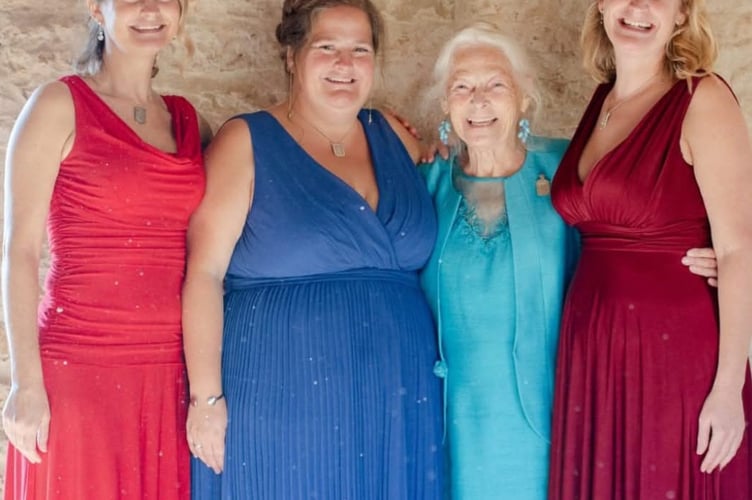 Ann Tilbury and daughters Woking
