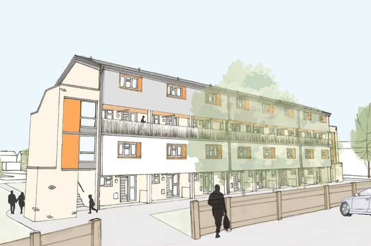 Lakeview estate, Woking, new cladding artist's impression.