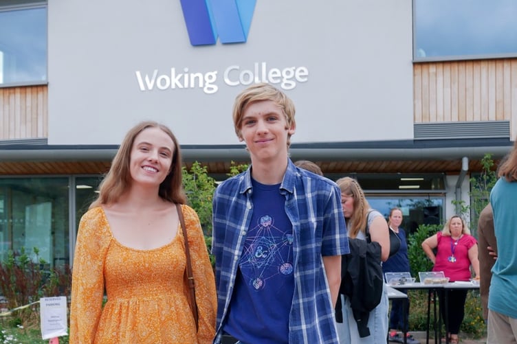 Sarah and Peter the top performers at Woking College
