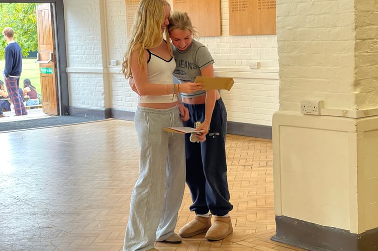 A-level results day, Gordon's School, Woking, August 14th 2025.