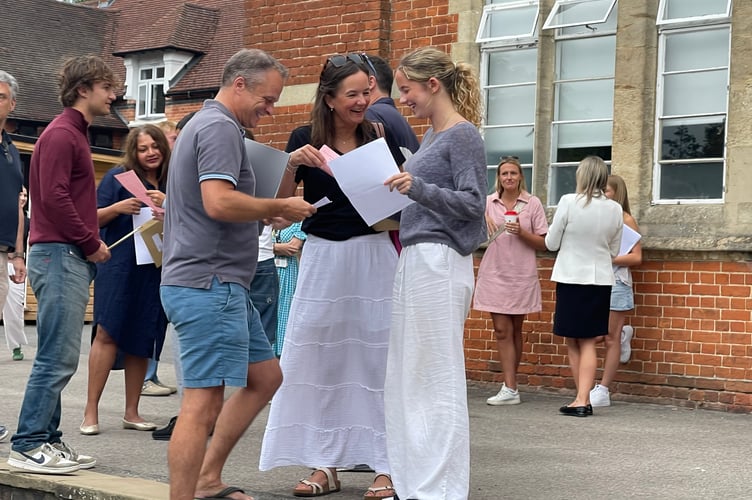 A-level results day, Gordon's School, Woking, August 14th 2025.