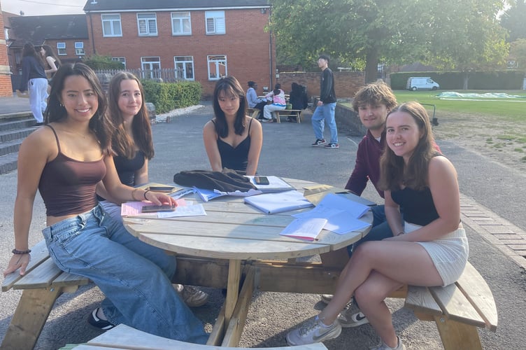 A-level results day, Gordon's School, Woking, August 14th 2025.
