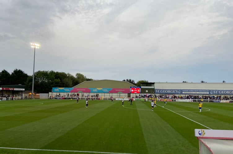 Action from Woking's National League game against Wealdstone