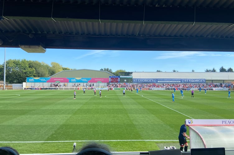 Action from Woking's National League game against York City