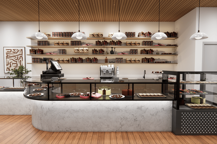 Render of Oluchi Chocolates at Botanical Place