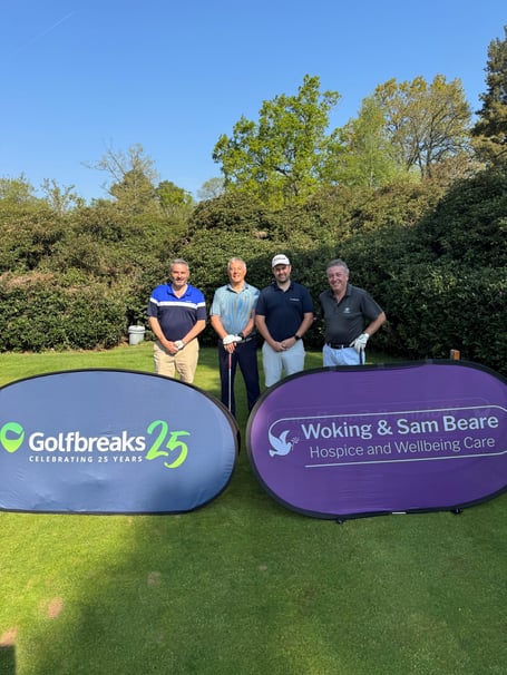Representatives from Golfbreaks and the Health & Wellbeing Charitable Golf Trust