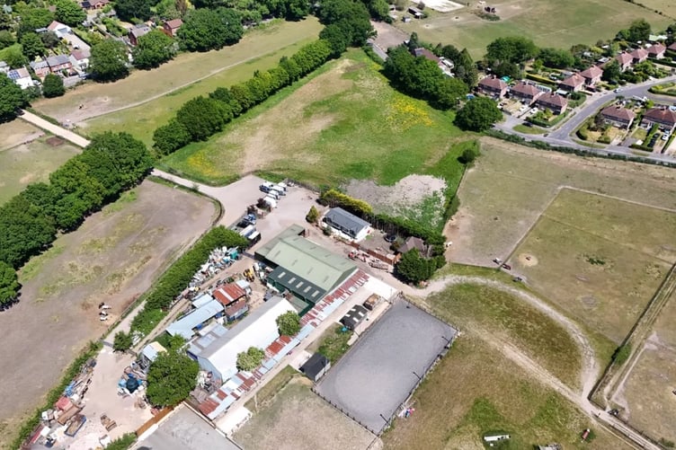 View of Shortland Farm with existing buildings and farmland. (Credit: Gleeson Land public consultation website)