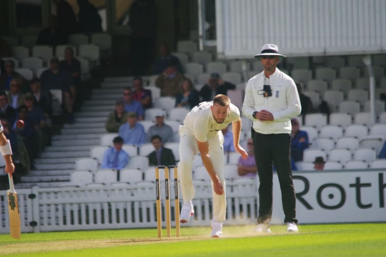 Gus Atkinson took four wickets in Nottinghamshire's first innings (Photo: Mark Sandom)