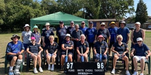Old Woking's women’s walking cricket team enjoy close match