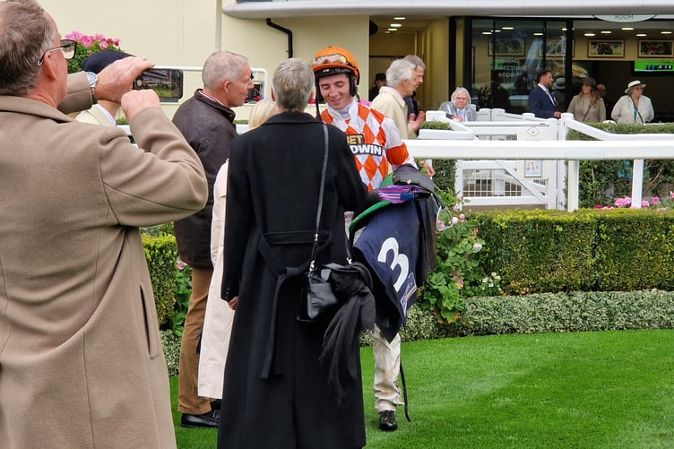 Rossa Ryan after bringing up his 1,000th winner in Britain after steering Blazeon Five to victory (Photo: Peter Moore)