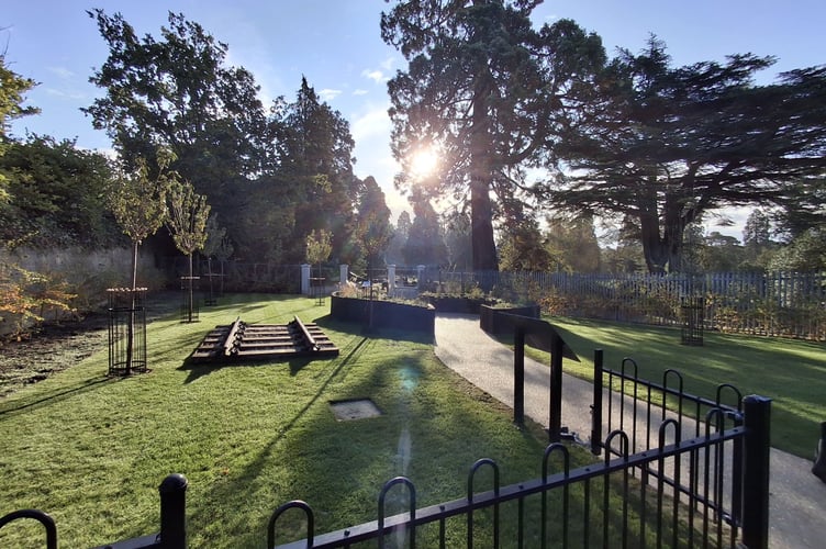 Reflective Garden in Brookwood Cemetery - early morning
