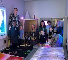 Woking mayor goes back to school to open sensory room