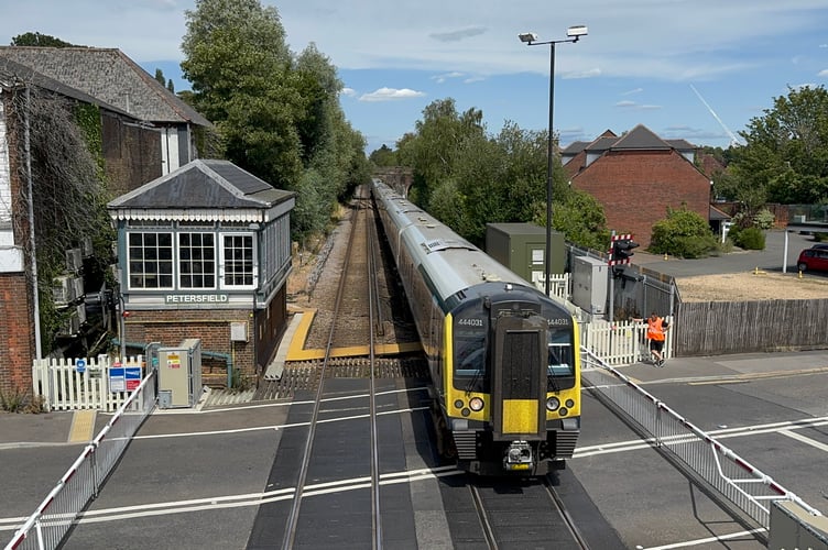 Petersfield level crossing.