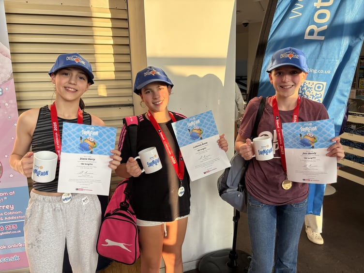 Swimmers from Woking High School set the pace, completing an impressive 200 lengths in the one-hour challenge