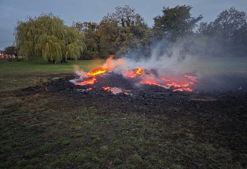 Community bonfire rises from ashes after suspected arson attack